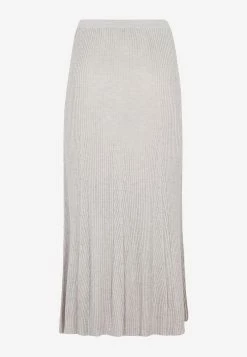 Gabriela Hearst Meda Rib Knit Midi Skirt White