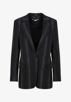 Stella McCartney Tailored Lurex Striped Blazer Black