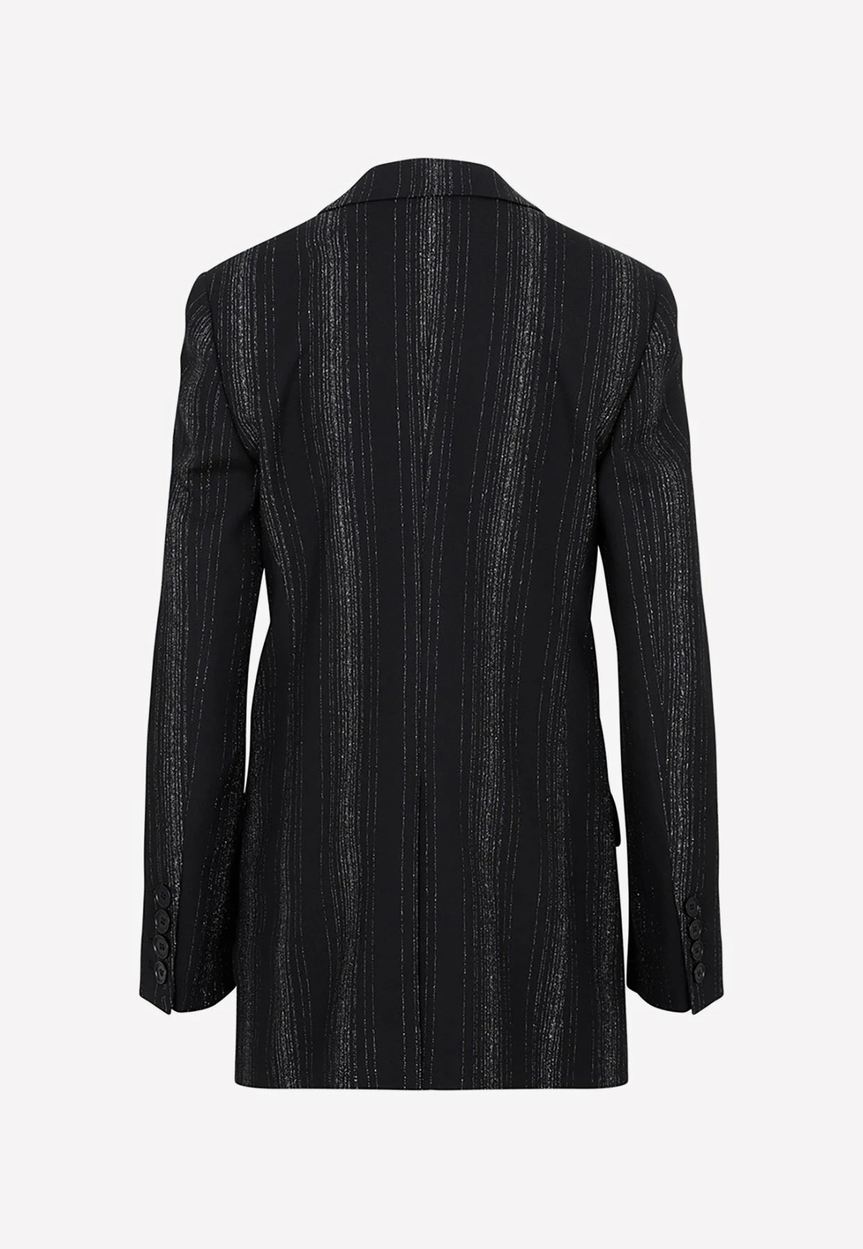 Stella McCartney Tailored Lurex Striped Blazer Black 2 Stella McCartney Tailored Lurex Striped Blazer Black - Image 2