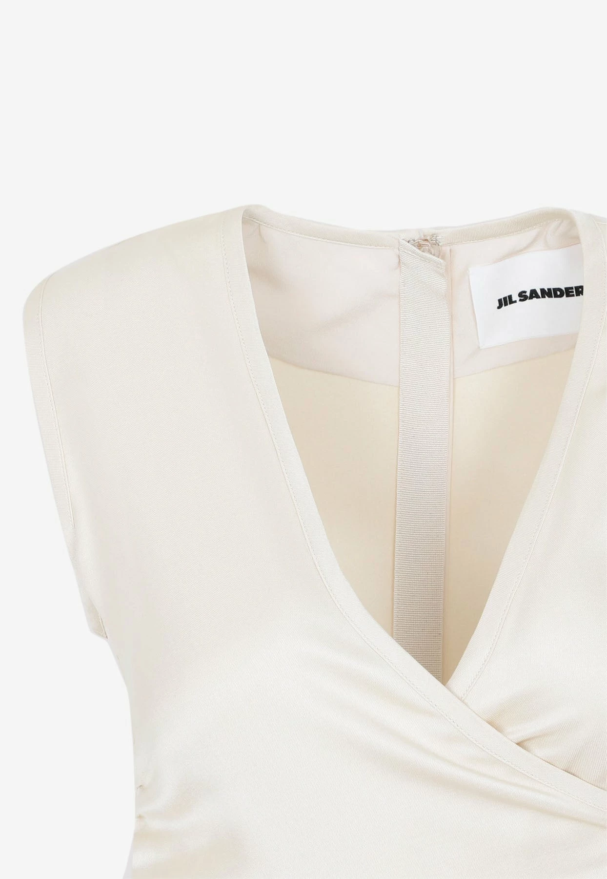 Jil Sander Gold Leaf Midi Wrap Dress Vanilla 3 Jil Sander Gold Leaf Midi Wrap Dress Vanilla - Image 3