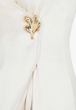 Jil Sander Gold Leaf Midi Wrap Dress Vanilla 7 Jil Sander Gold Leaf Midi Wrap Dress Vanilla -Evening Dresses Popular Store 22022022 045