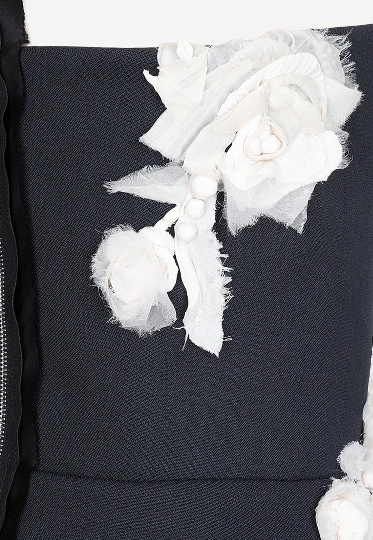 Lanvin Flower Applique Strapless Midi Dress Midnight Blue 3 Lanvin Flower Applique Strapless Midi Dress Midnight Blue - Image 3