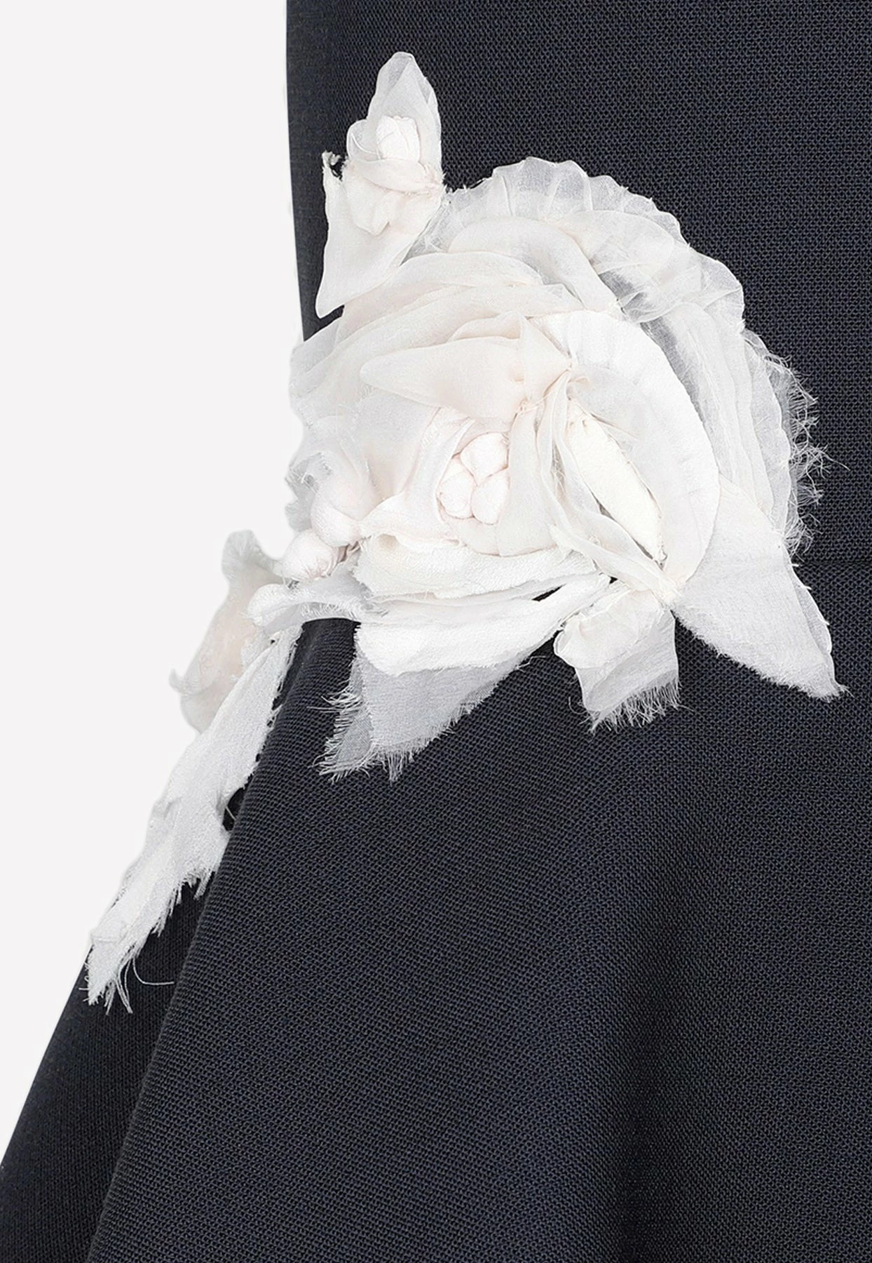 Lanvin Flower Applique Strapless Midi Dress Midnight Blue 4 Lanvin Flower Applique Strapless Midi Dress Midnight Blue - Image 4