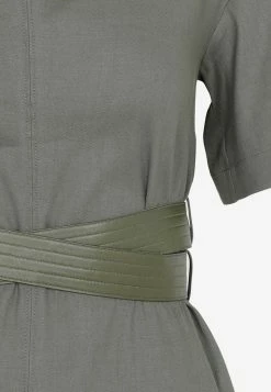 Loewe Belted Midi Dress Olive -Evening Dresses Popular Store 22062022 045