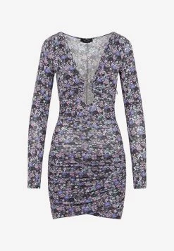 Isabel Marant Jordana Floral Silk Mini Dress Purple