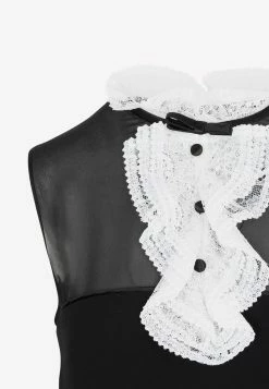 Miu Miu Ruffled Yoke Sleeveless Dress Black 5 Miu Miu Ruffled Yoke Sleeveless Dress Black -Evening Dresses Popular Store 22062022 203