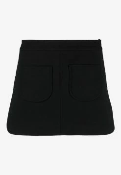 Courrèges Patch Pocket Flared Mini Skirt Black 7 Courrèges Patch Pocket Flared Mini Skirt Black -Evening Dresses Popular Store 222CJU036 PA0020 0