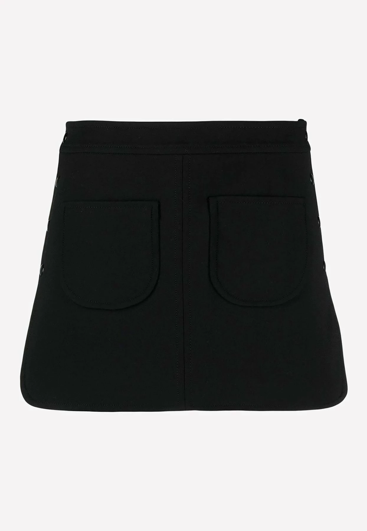 Courrèges Patch Pocket Flared Mini Skirt Black 4 Courrèges Patch Pocket Flared Mini Skirt Black - Image 4