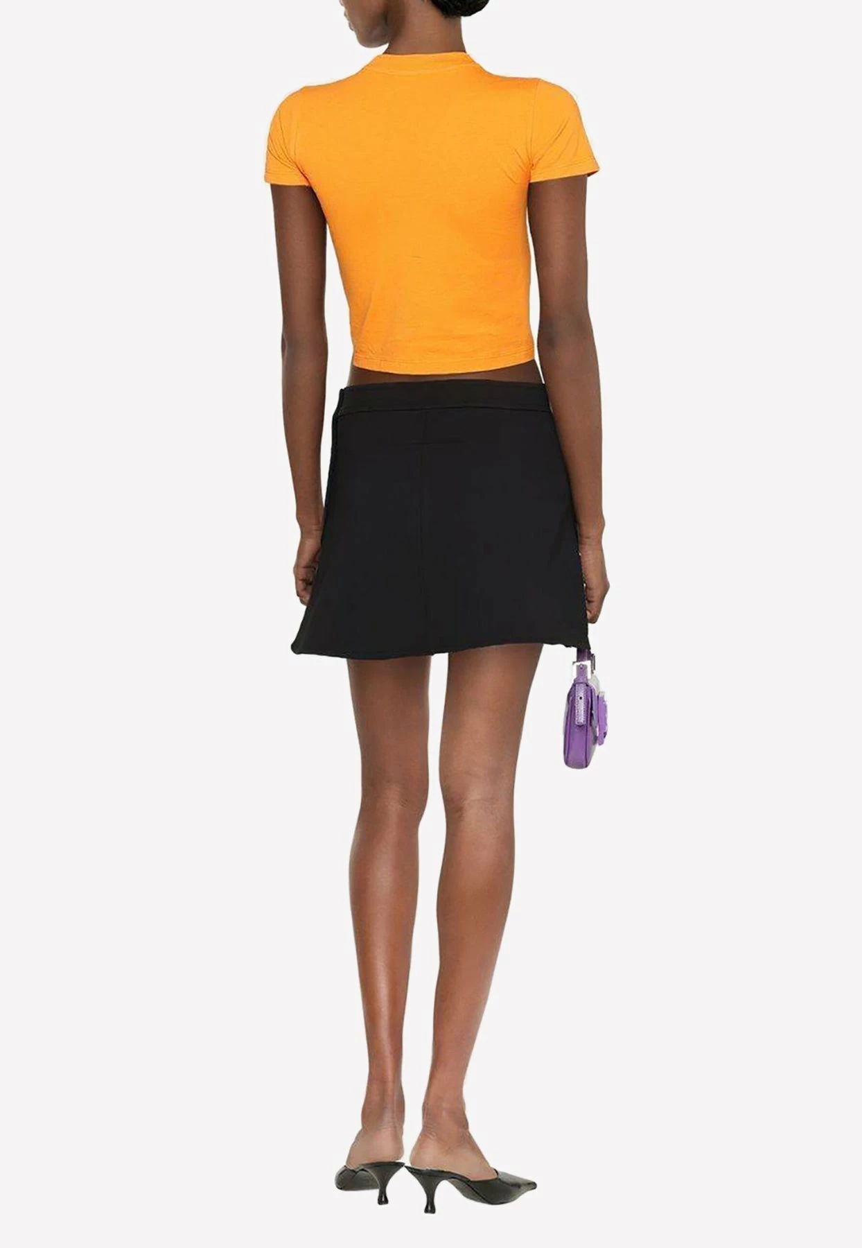 Courrèges Patch Pocket Flared Mini Skirt Black 3 Courrèges Patch Pocket Flared Mini Skirt Black - Image 3