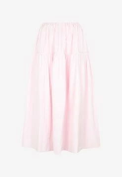 Cecilie Bahnsen Pleated Midi Annette Skirt Pink