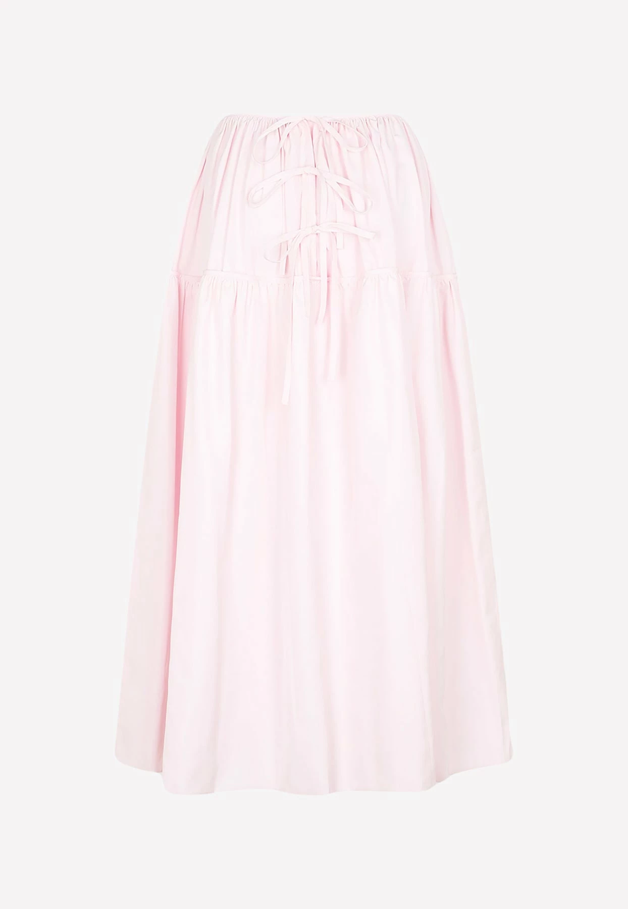 Cecilie Bahnsen Pleated Midi Annette Skirt Pink 2 Cecilie Bahnsen Pleated Midi Annette Skirt Pink - Image 2