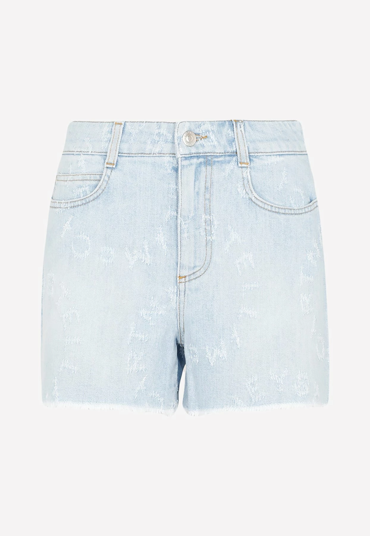 Stella McCartney Laser Logo Denim Shorts Blue 1 Stella McCartney Laser Logo Denim Shorts Blue