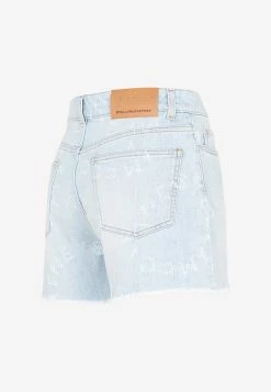 Stella McCartney Laser Logo Denim Shorts Blue 6 Stella McCartney Laser Logo Denim Shorts Blue -Evening Dresses Popular Store 24062022 098