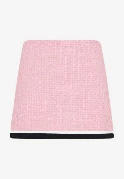 Miu Miu A-line Tweed Mini Skirt Pink
