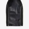 Alaïa Zip Mini Skirt In Lamb Leather Black