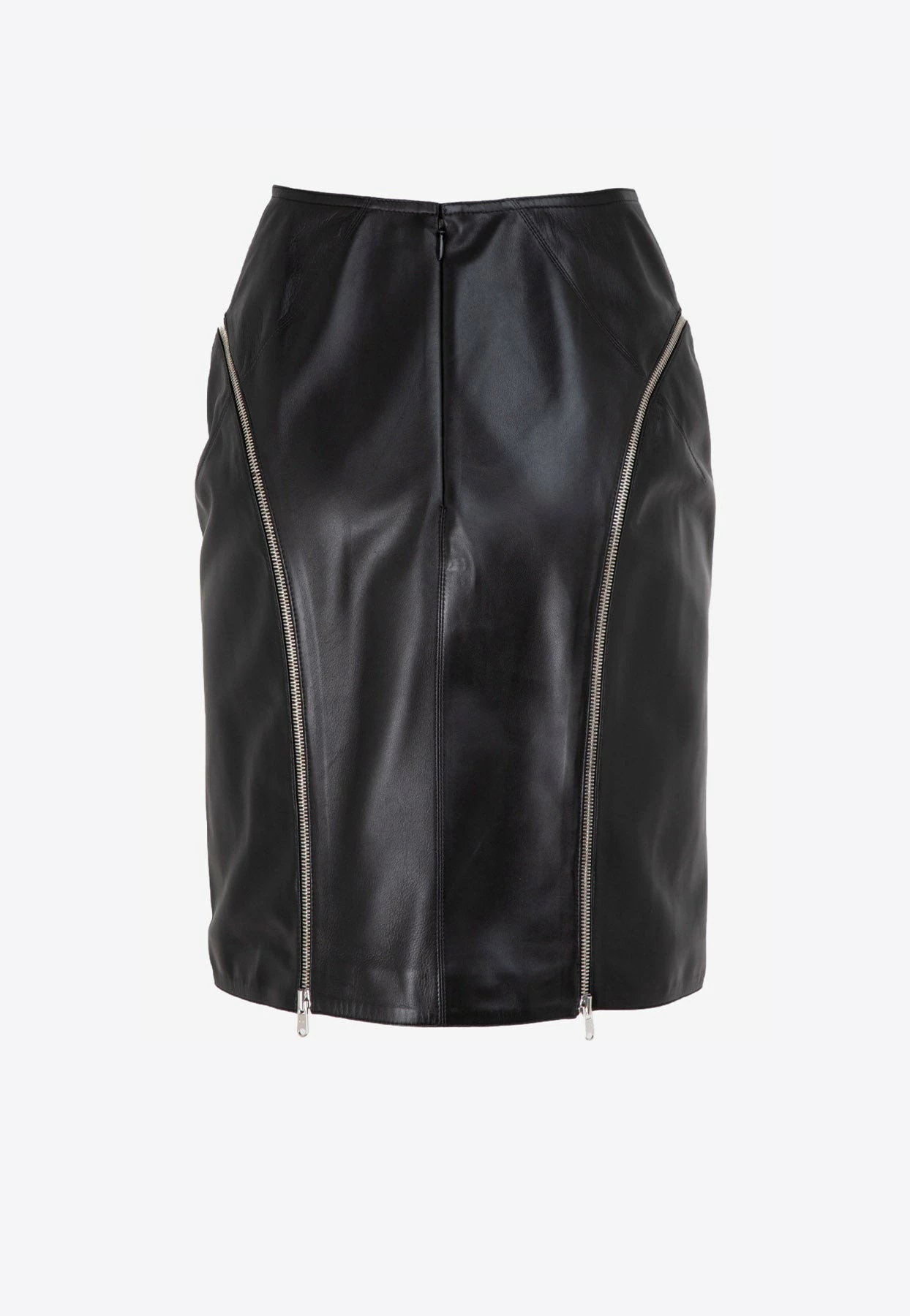 Alaïa Zip Mini Skirt In Lamb Leather Black 2 Alaïa Zip Mini Skirt In Lamb Leather Black - Image 2
