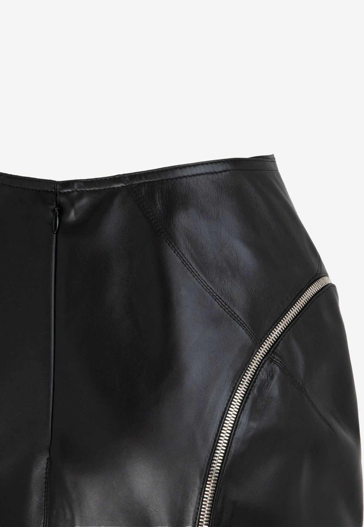 Alaïa Zip Mini Skirt In Lamb Leather Black 4 Alaïa Zip Mini Skirt In Lamb Leather Black - Image 4