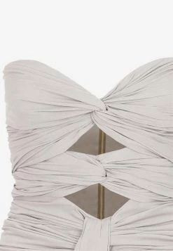 Saint Laurent Cut-Out Strapless Mini Dress Taupe -Evening Dresses Popular Store 24102022 183