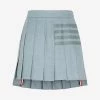 Thom Browne Mini Dropped Pleated Skirt Blue