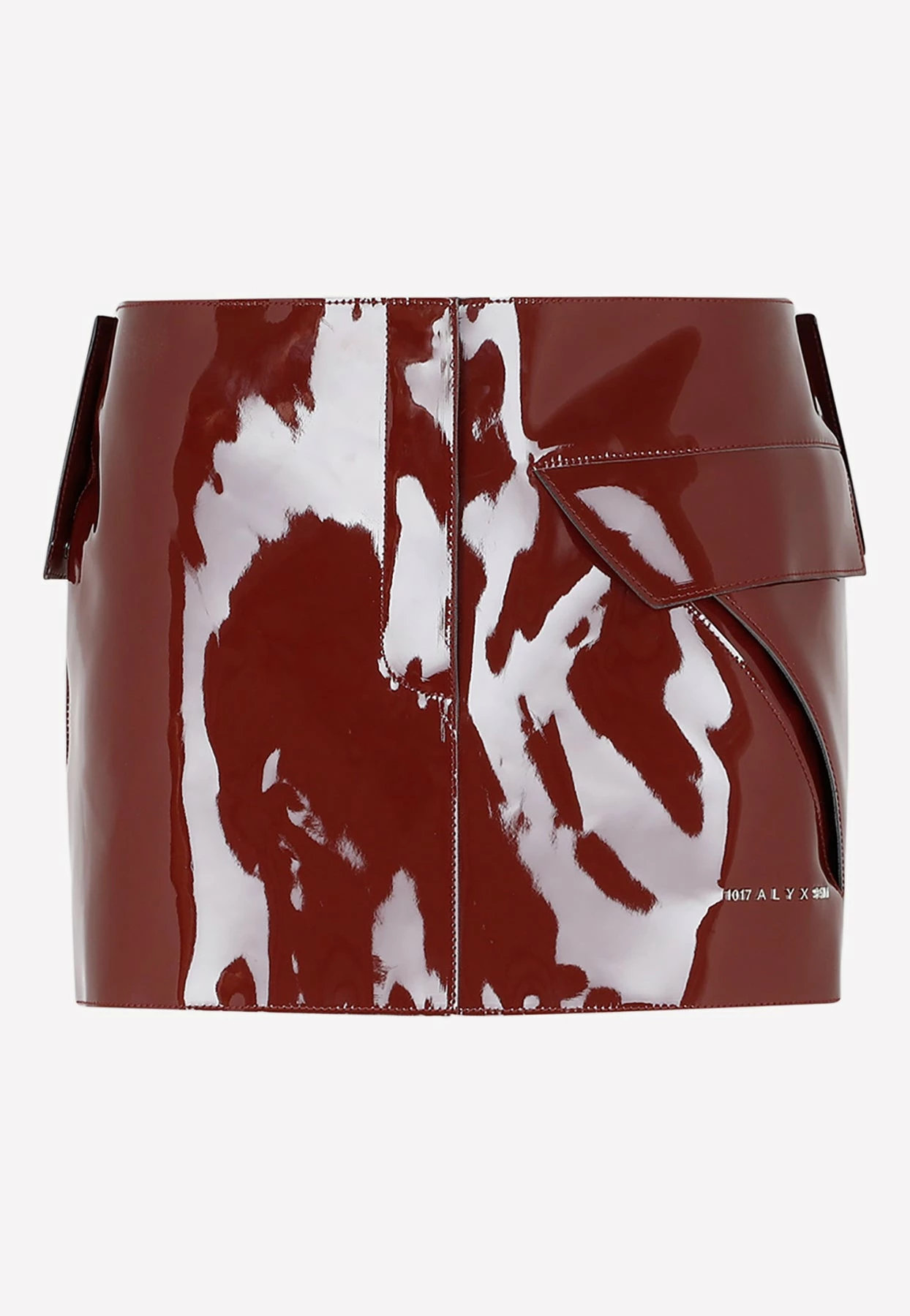 1017 ALYX 9SM PVC Low-Waist Mini Skirt Wine 1 1017 ALYX 9SM PVC Low-Waist Mini Skirt Wine