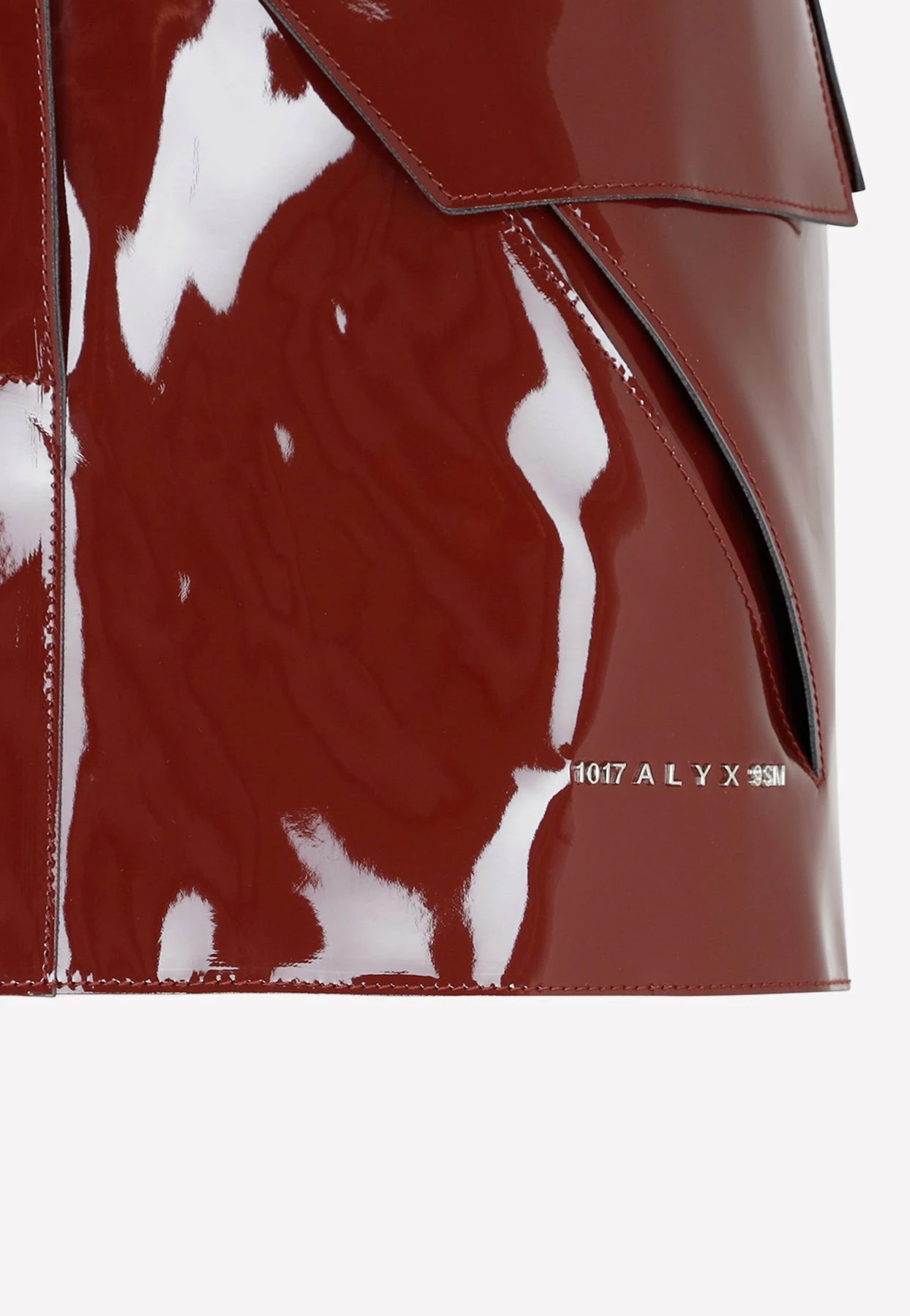 1017 ALYX 9SM PVC Low-Waist Mini Skirt Wine 4 1017 ALYX 9SM PVC Low-Waist Mini Skirt Wine - Image 4