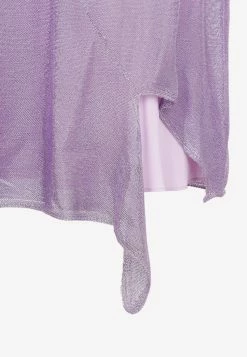 The Row Pasol Metallic Sheer Midi Dress Lilac -Evening Dresses Popular Store 26052022 083