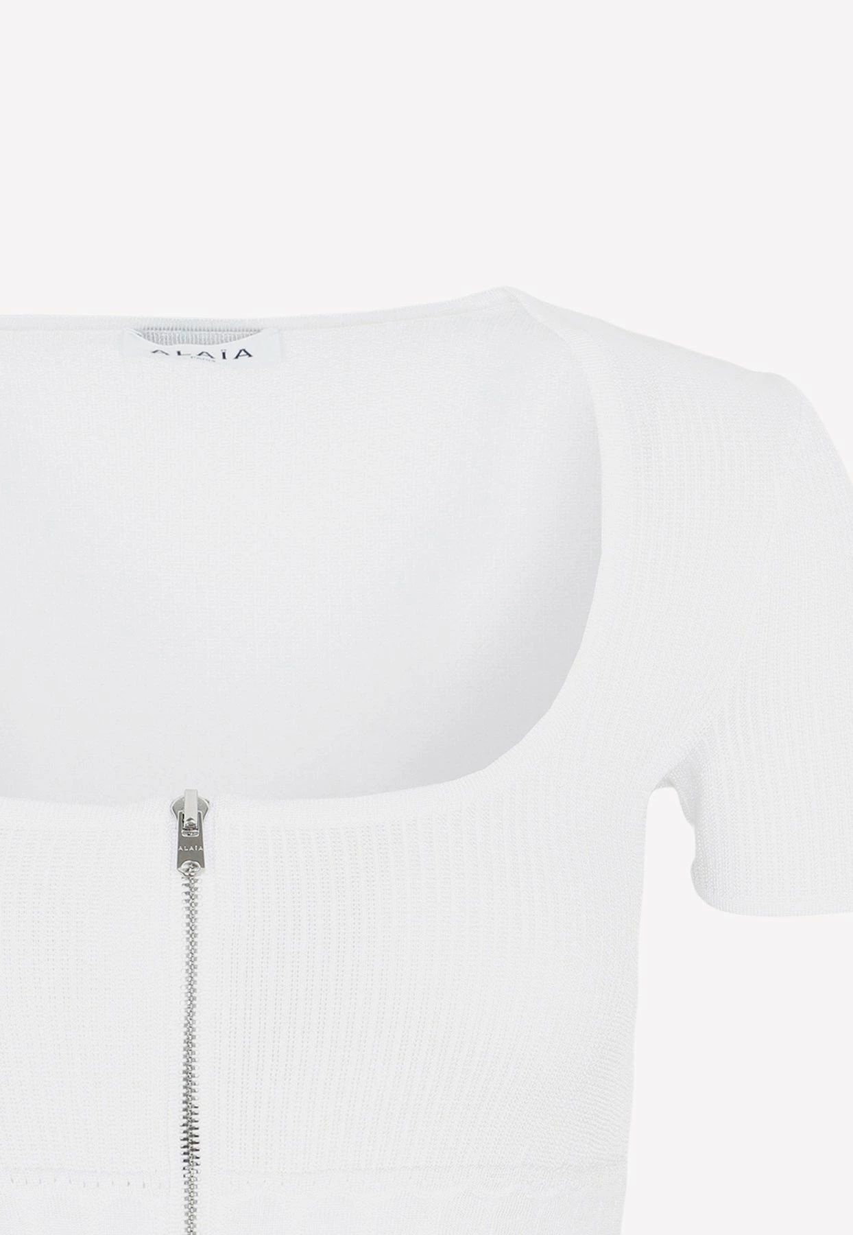 Alaïa Crinoline Knitted Lace Mini Dress White 3 Alaïa Crinoline Knitted Lace Mini Dress White - Image 3