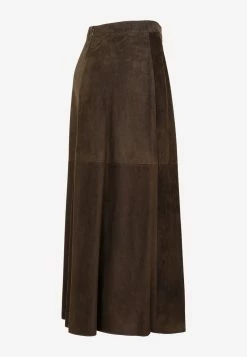 Max Mara Dancing Leather Midi Skirt Green -Evening Dresses Popular Store 26052022 140