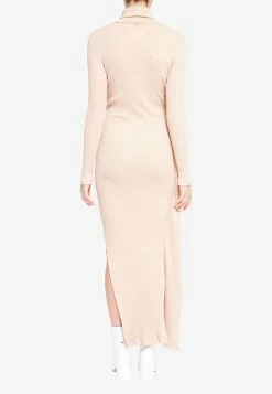 MM6 Maison Margiela Fitted Midi Dress Nude 7 MM6 Maison Margiela Fitted Midi Dress Nude -Evening Dresses Popular Store 2606210343aaa