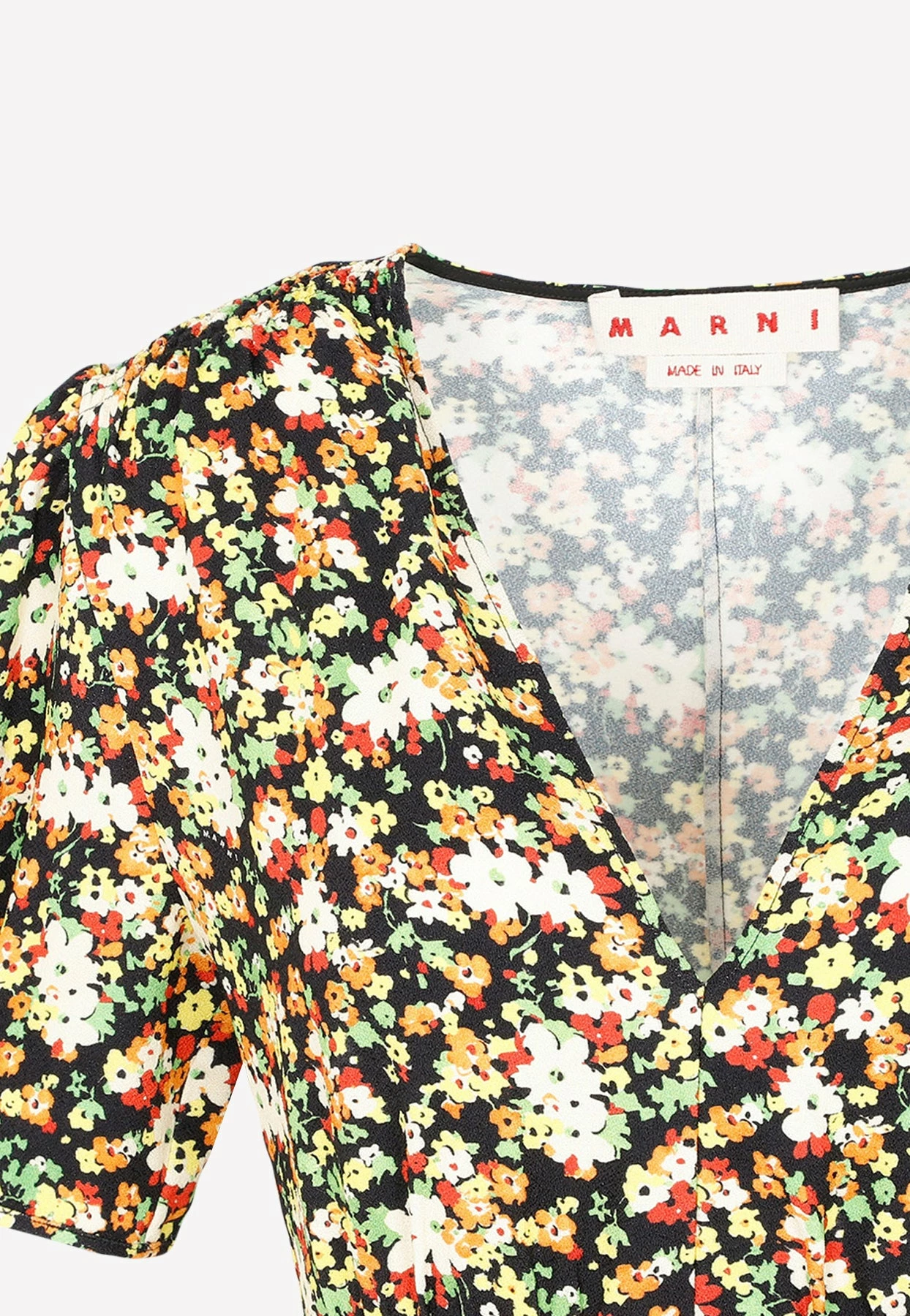 Marni Floral Print Midi Dress Multicolor 3 Marni Floral Print Midi Dress Multicolor - Image 3