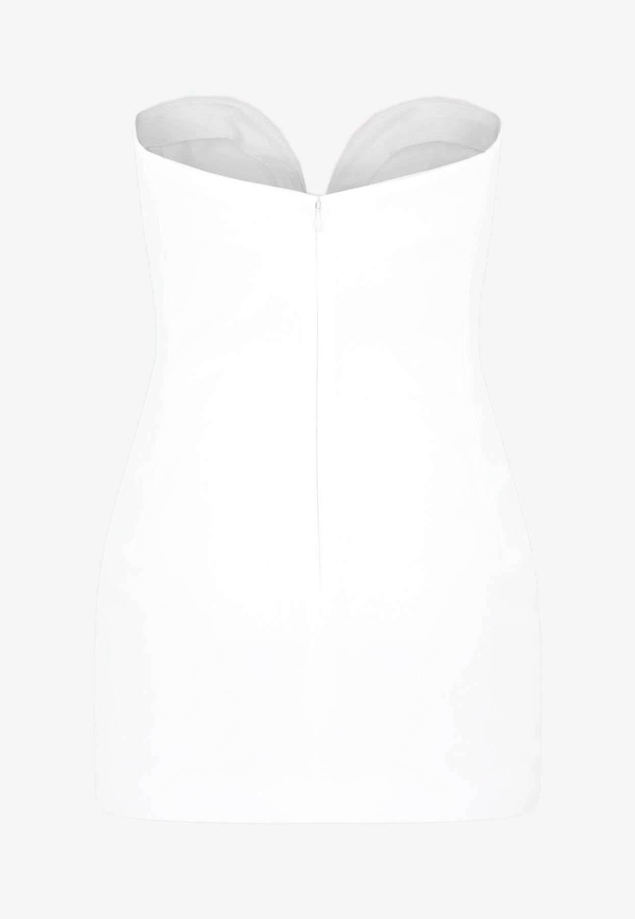 Monot V-Shape Bustier Mini Dress White 2 Monot V-Shape Bustier Mini Dress White - Image 2