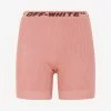 Off-White Logo Band Cycling Shorts Pink