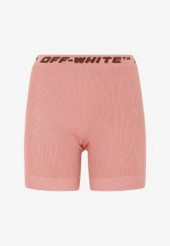 Off-White Logo Band Cycling Shorts Pink