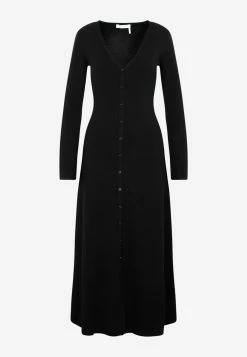 Chloé Wool Midi Dress Black