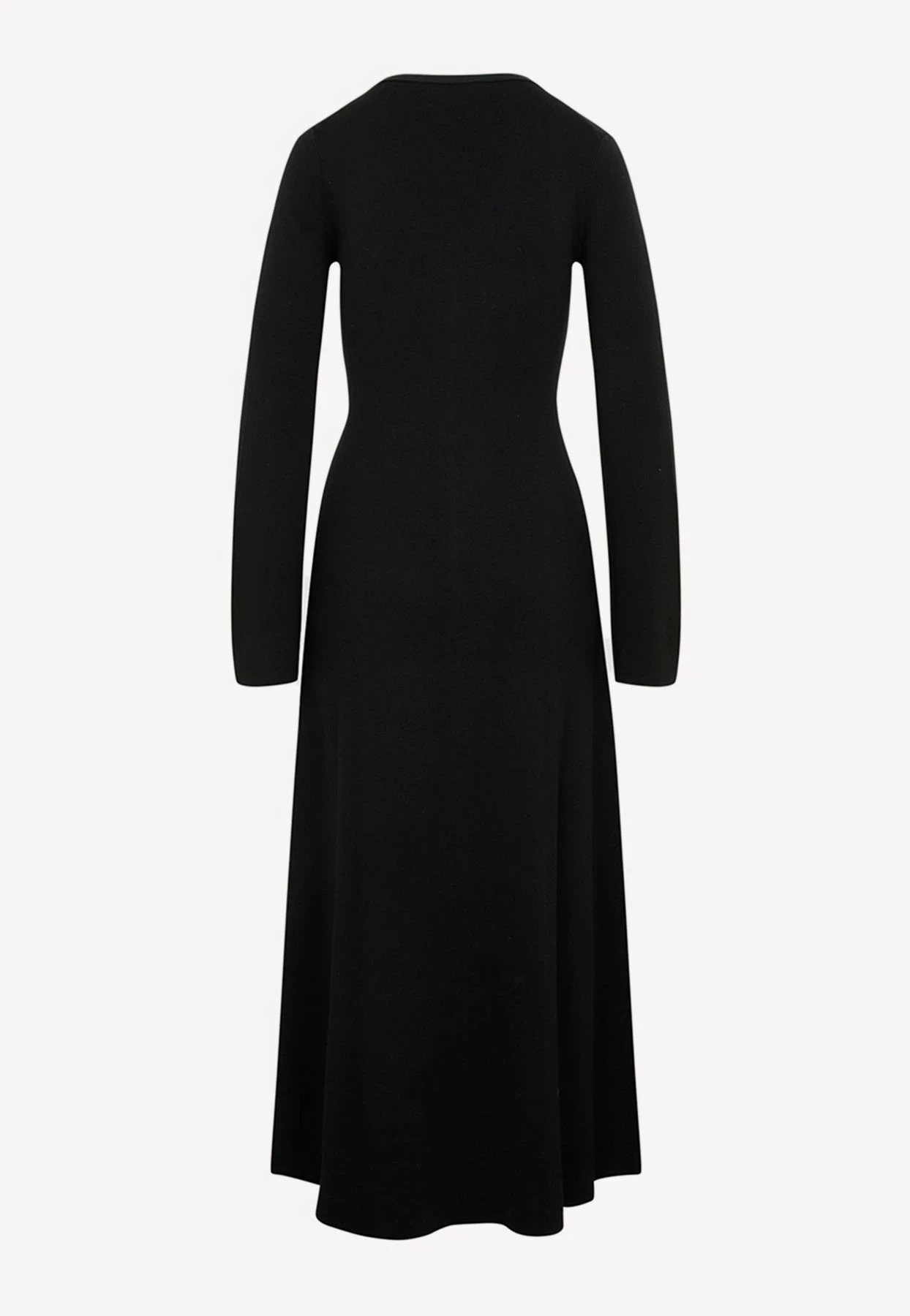 Chloé Wool Midi Dress Black 2 Chloé Wool Midi Dress Black - Image 2