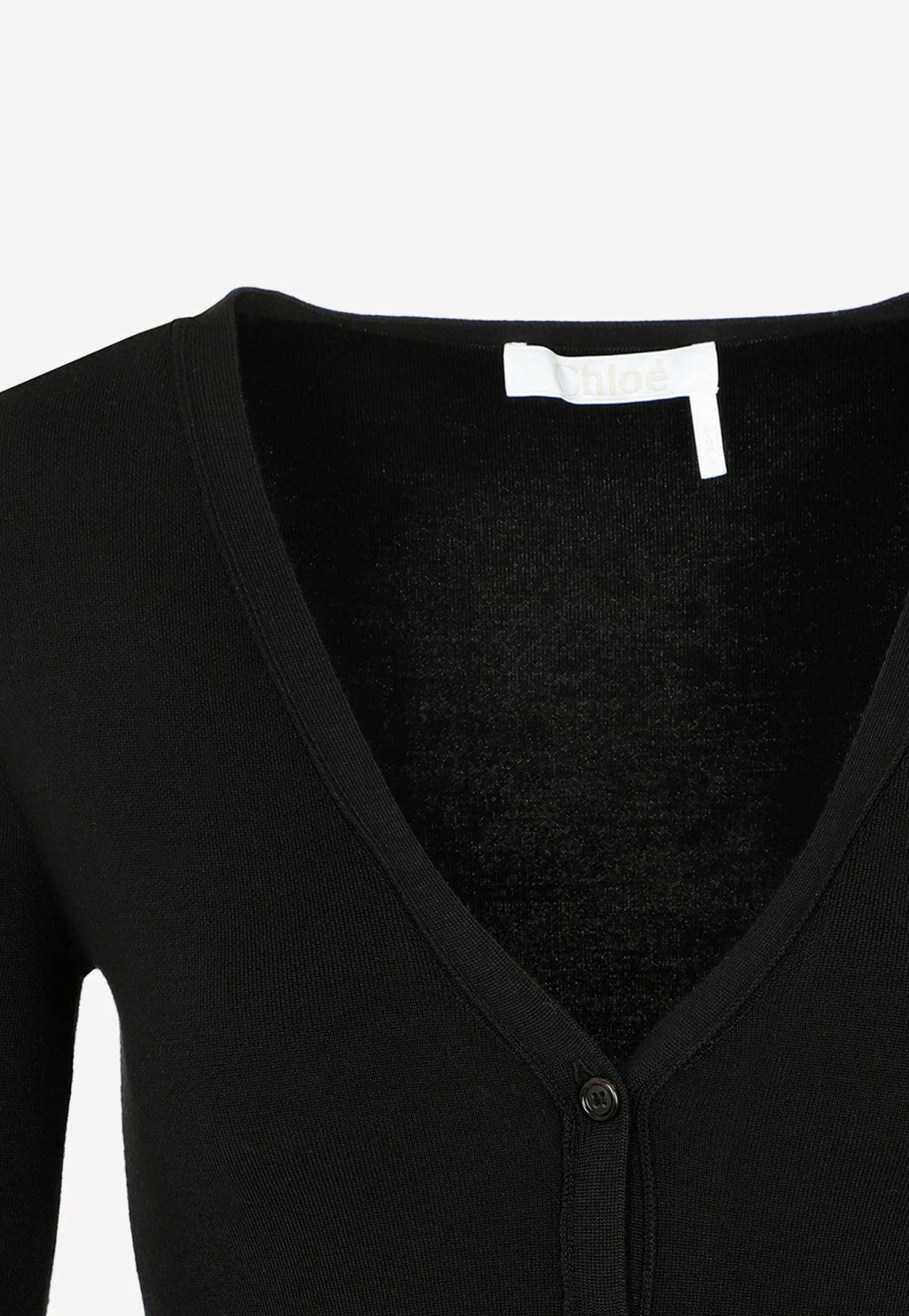 Chloé Wool Midi Dress Black 3 Chloé Wool Midi Dress Black - Image 3