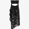 The Attico Nora Sequin Embellished Midi Dress Black