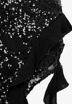 The Attico Nora Sequin Embellished Midi Dress Black 7 The Attico Nora Sequin Embellished Midi Dress Black -Evening Dresses Popular Store 29112022 249