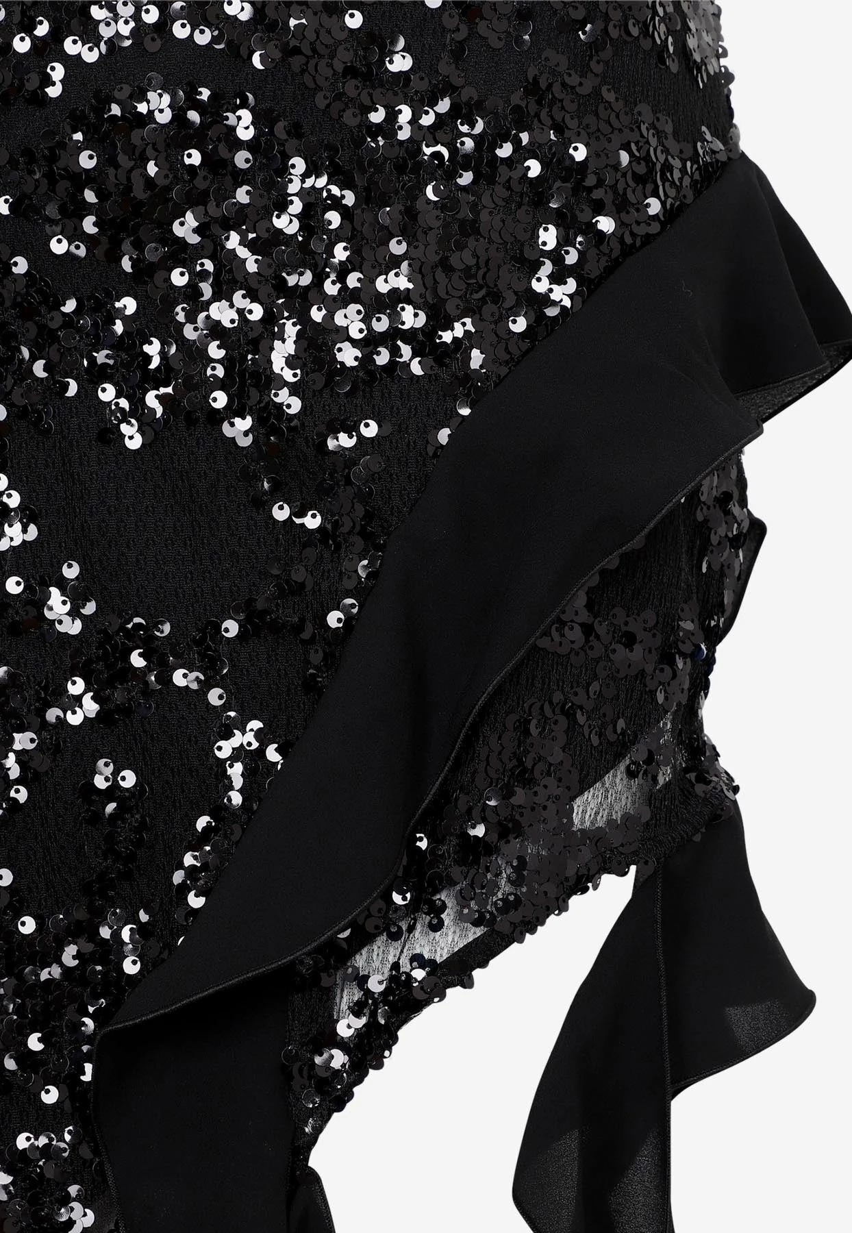 The Attico Nora Sequin Embellished Midi Dress Black 4 The Attico Nora Sequin Embellished Midi Dress Black - Image 4