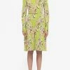 Emilio Pucci Africana Print Belted Shirt Dress Green