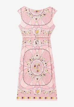 Emilio Pucci Cyprea Print Belted Dress Pink 7 Emilio Pucci Cyprea Print Belted Dress Pink -Evening Dresses Popular Store 2HJH30 202H737 20006