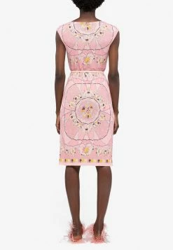 Emilio Pucci Cyprea Print Belted Dress Pink 6 Emilio Pucci Cyprea Print Belted Dress Pink -Evening Dresses Popular Store 2HJH30 202H737 20006 203