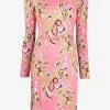 Emilio Pucci Africana Print Marilyn Belted Dress Pink