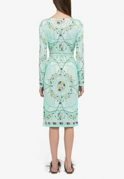 Emilio Pucci Cyprea Print Marilyn Belted Dress Mint 6 Emilio Pucci Cyprea Print Marilyn Belted Dress Mint -Evening Dresses Popular Store 2HJH41 202H737 20005 203