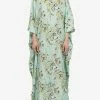 Emilio Pucci Africana Print Silk Kaftan Maxi Dress Mint