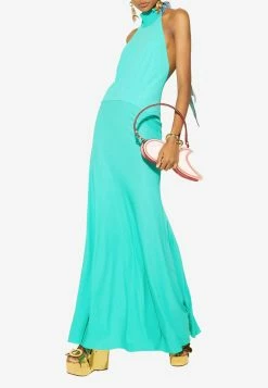 Emilio Pucci Halterneck Sleeveless Maxi Dress Green