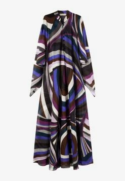 Emilio Pucci Iride Print Maxi Kaftan Dress Multicolor