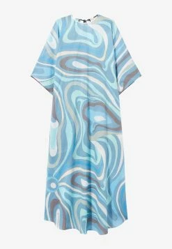 Emilio Pucci Marmo Print Oversized Maxi Kaftan Dress Blue 5 Emilio Pucci Marmo Print Oversized Maxi Kaftan Dress Blue -Evening Dresses Popular Store 2RRL10 202R754 20008