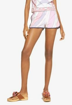 Emilio Pucci Pesci Print Drawstring Shorts Pink