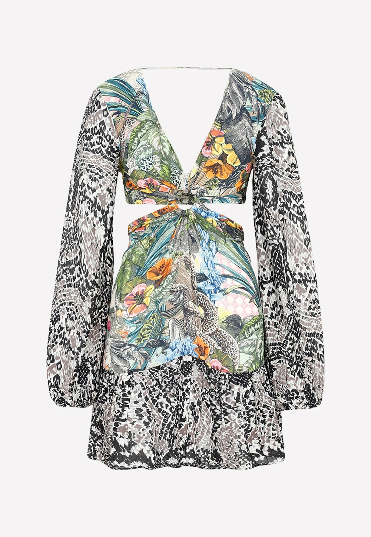 Anjuna Elisa Printed Mini Dress With Ruffles Multicolor 1 Anjuna Elisa Printed Mini Dress With Ruffles Multicolor